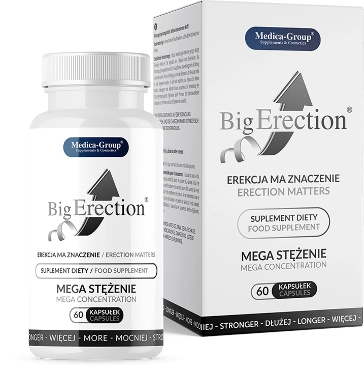 Medica-Group BigErection 60 kapsułek – suplement dla mężczyzn, maca, żeń-szeń, buzdyganek