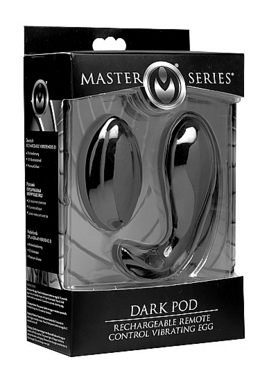 Zdalnie sterowane wibrujące jajko Dark Pod - czarne AF700 - Dark Pod Rechargable Remote Control Vibrating Egg - Black