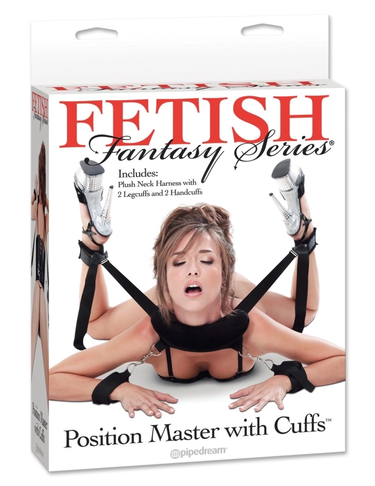 Pipedream Fetish Fantasy Series system wiązań z obrożą i regulowanymi paskami czarny