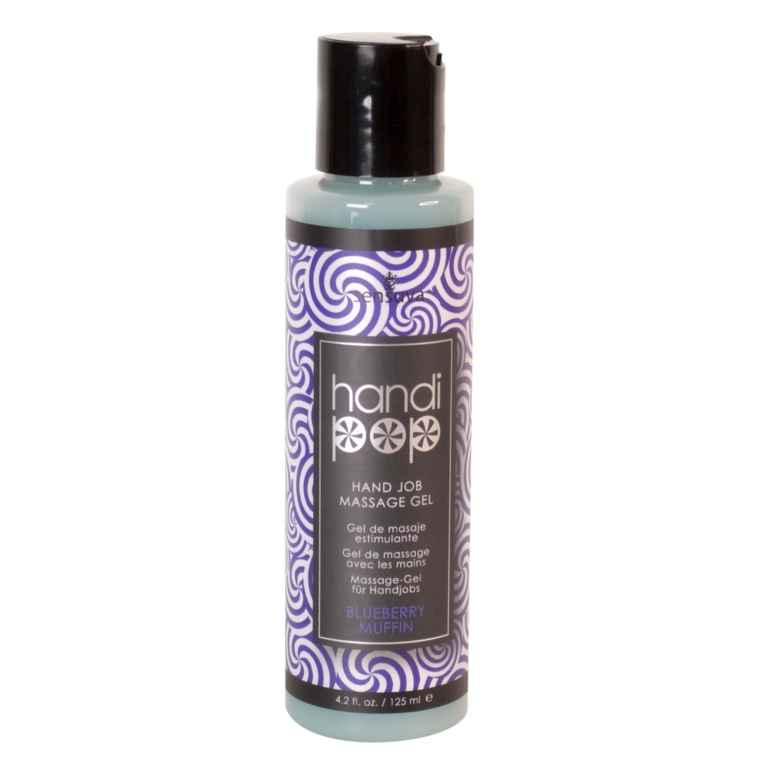 Sensuva Handipop Massage Gel Blueberry Muffin 125ml – żel do masażu o zapachu jagodowego ciasta