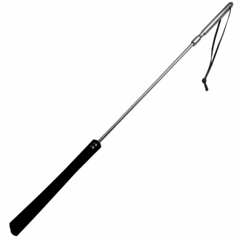 Metal Hard bat skórzany z rękojeścią stalową, dwustronna główka, 70 cm