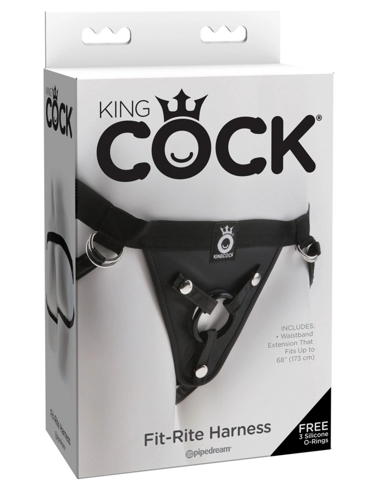 Pipedream King Cock Pasek do systemów mocowania akcesoriów intymnych, czarny, regulowany do 173 cm