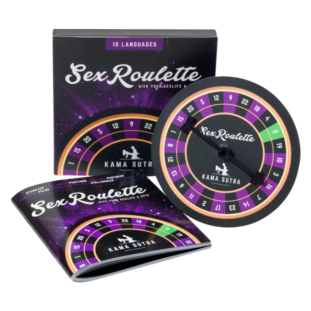 Tease & Please Sex Roulette Kamasutra – gra planszowa dla par, 24 zadania, wielojęzyczna