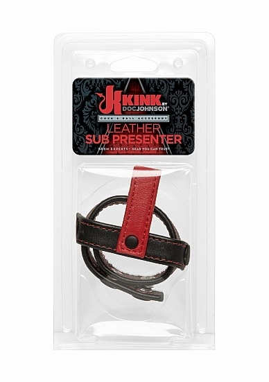 Uprząż Na Penisa i Jądra - Skórzana 2404-42-CD - Cock & Ball Sub Presenter