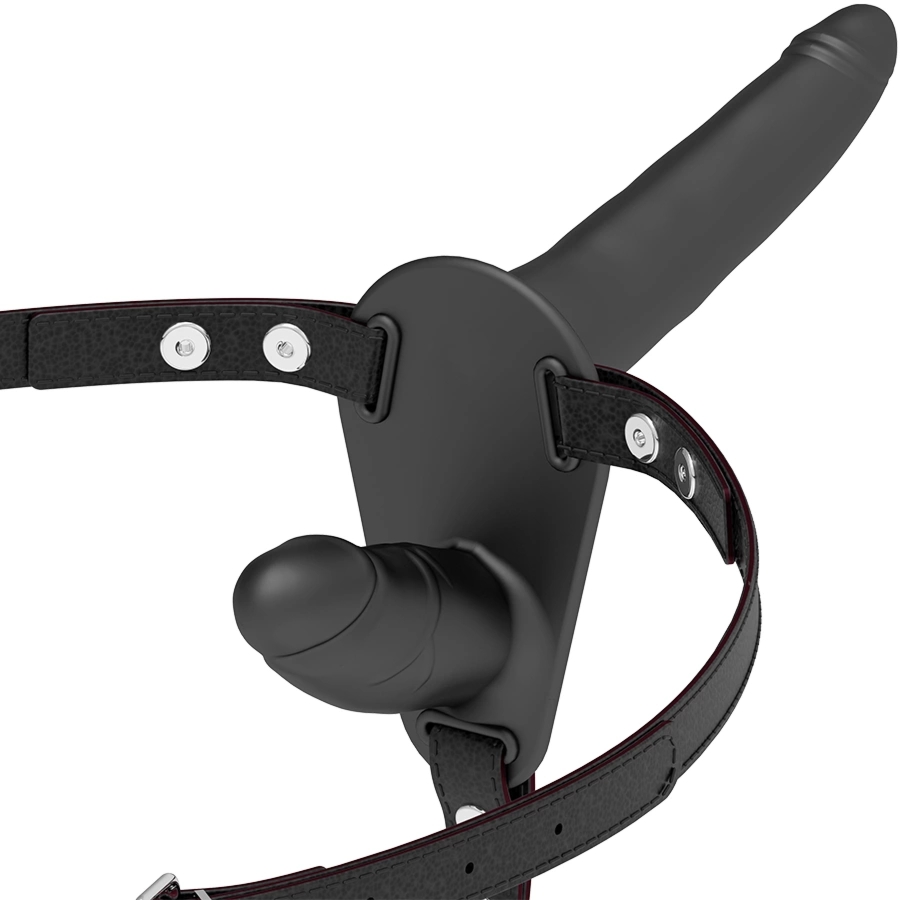 Fetish Submissive Harness system z podwójną funkcją, czarny, silikon medyczny