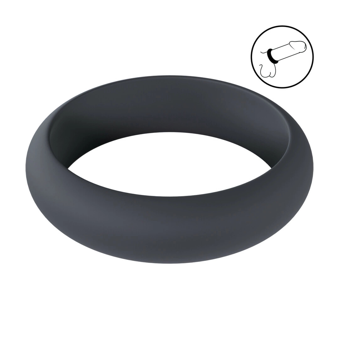 LEVELZ Pierścień Silikonowy Anatomiczny S 30mm Czarny, Gładka Powierzchnia
