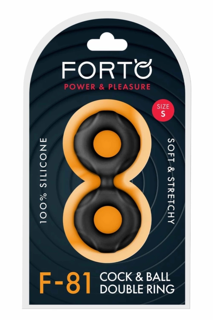 FORTO F-81 Double Ring 44mm Czarny silikonowy podwójny pierścień anatomiczny
