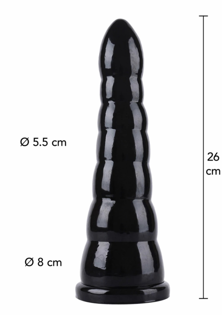 HIDDEN DESIRE Extreme Anal Cone 26 cm model XXL, stożkowa konstrukcja, szeroka podstawa