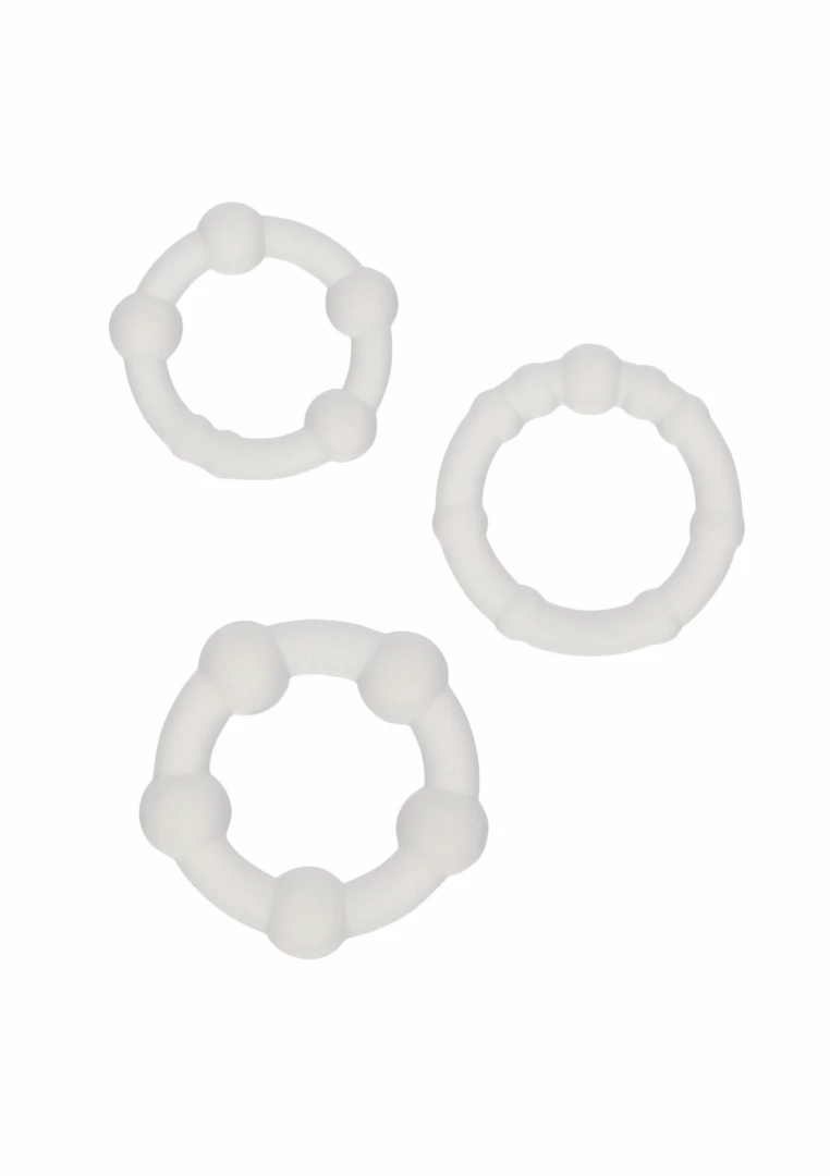 Silicone Beaded Rings zestaw 3 pierścieni silikonowych premium, elastyczne, czarne