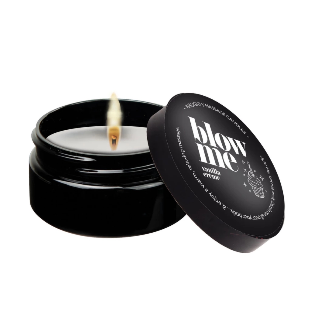 Kama Sutra Mini Świeczki Masażowe 6x17g – Zestaw Aromatyzowany Blow Me, kremowo-waniliowe
