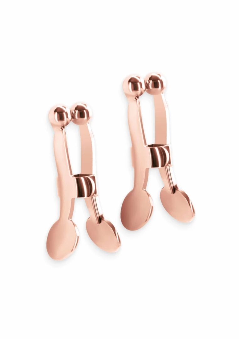 NS Novelties Nipple Clamps C1 regulowane zaciski metalowe z silikonowymi końcówkami