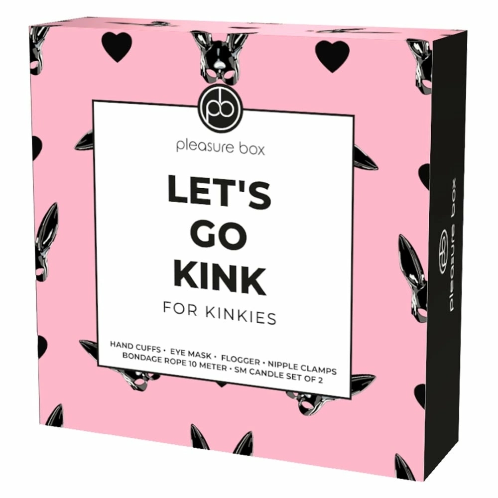 PLEASURE BOX Let's Go Kink zestaw akcesoriów do eksploracji BDSM, 7 elementów