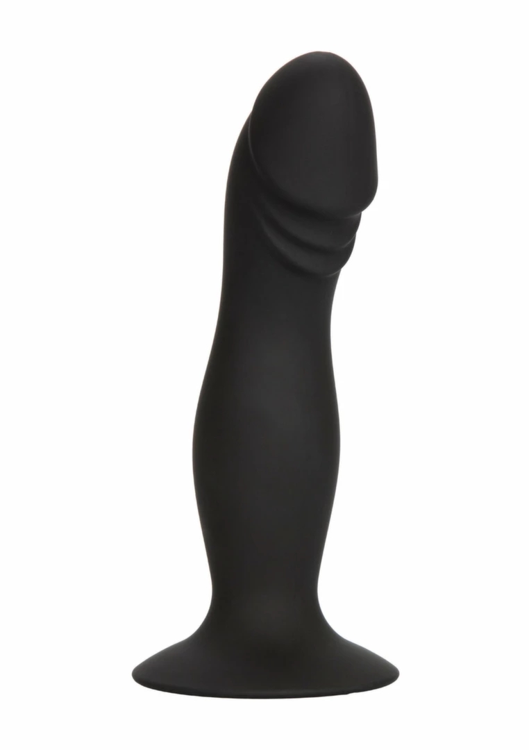 CalExotics Silicone Anal Stud sonda anatomiczna silikonowa z przyssawką i wypustkami, czarna