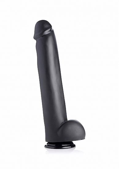 Gładkie Dildo z przyssawką - The Master Suction Cup Dildo - Czarny TS133-BLACK