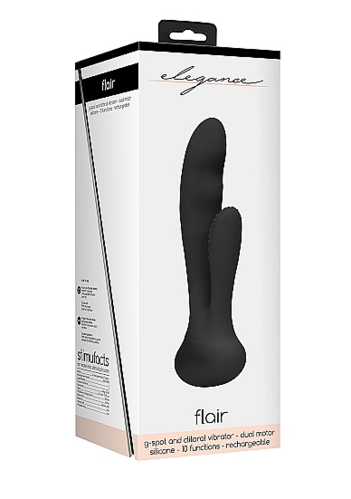 Stymulator punktu G oraz łechtaczki Flair - G-Spot and Clitoral Vibrator - Flair - Black
