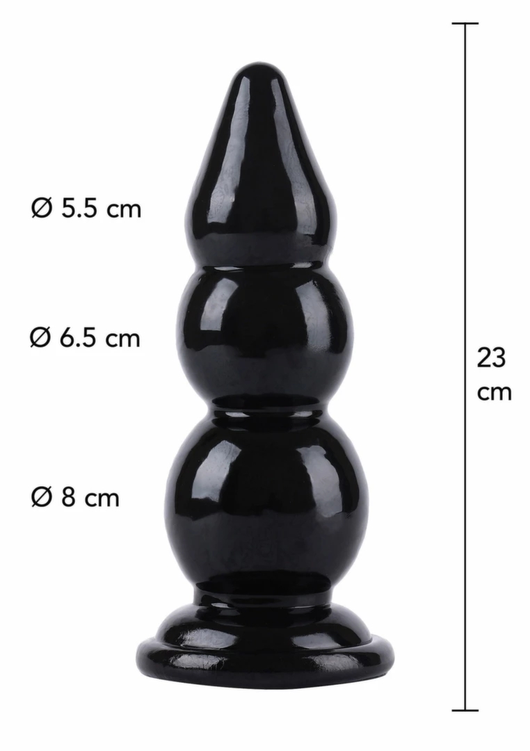 HIDDEN DESIRE Extreme Buttplug Balls 23 cm anatomiczny model XXL, segmentowany, PVC