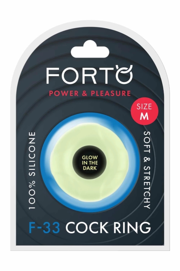 FORTO F-33 Pierścień Intymny Medium 21mm świecący w ciemności, silikonowy, elastyczny