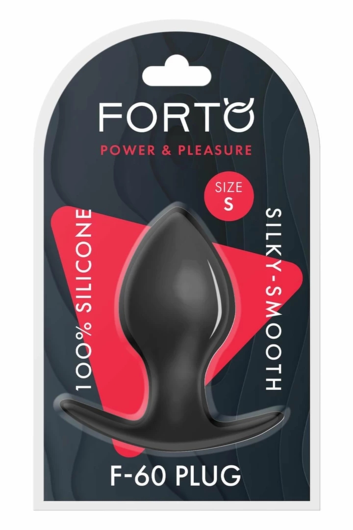 FORTO F-60 SPADE SMALL BLACK silikonowy model anatomiczny, anchor base, czarny
