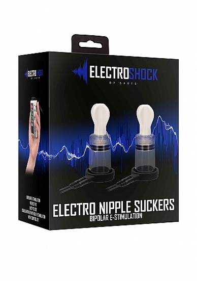 Pompka do sutków DO ELEKTROSTYMULACJI - Electro Nipple Suckers - Transparent