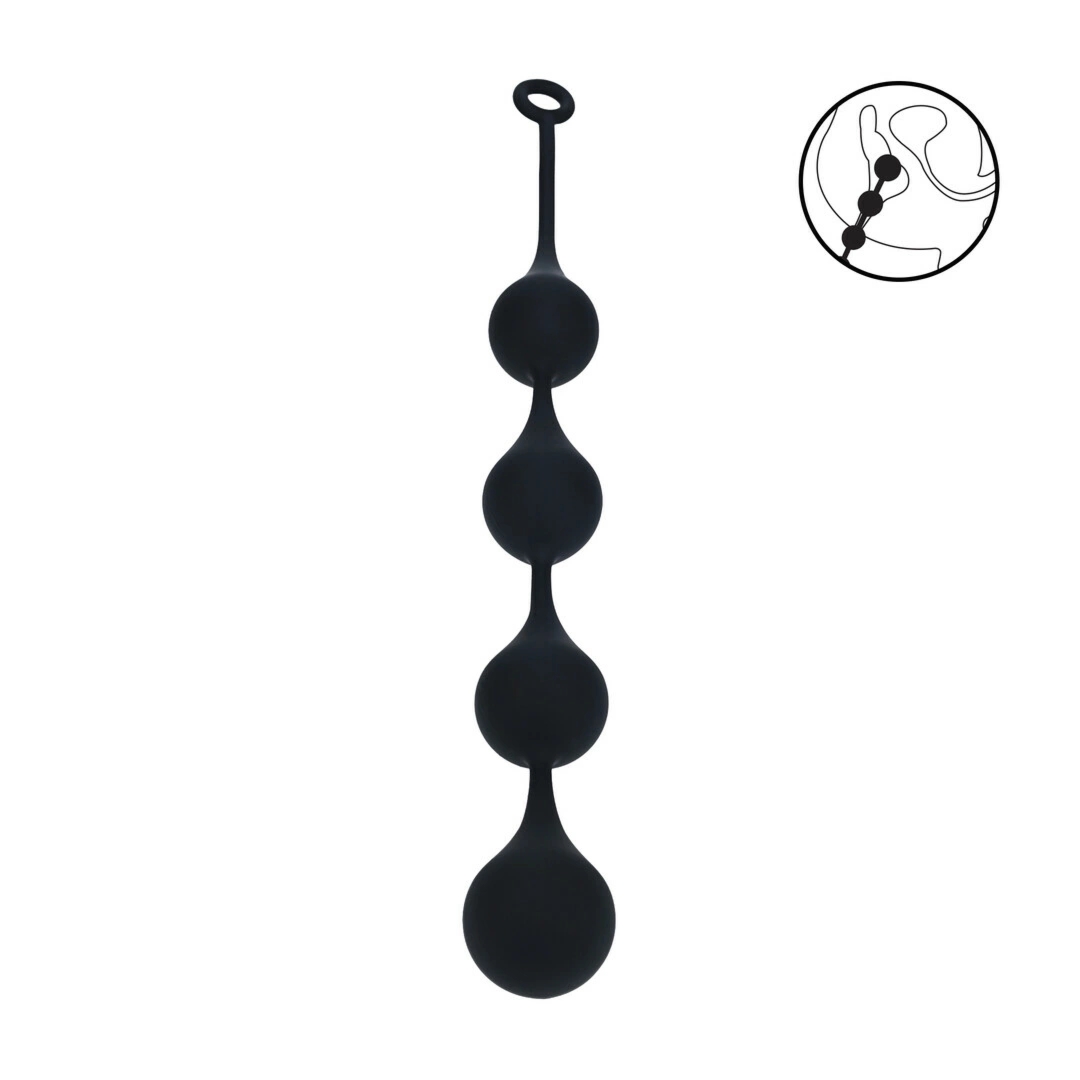 Levelz Silicone Waterdrop Kulki Anatomiczne XXL 60mm Czarny – model z elastyczną pętlą