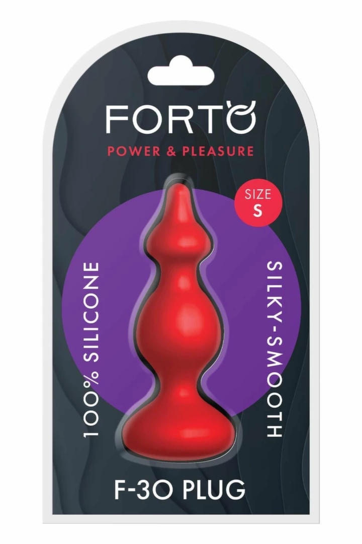 FORTO F-30 POINTER SMALL RED silikonowy model z segmentowymi koralikami, czerwony