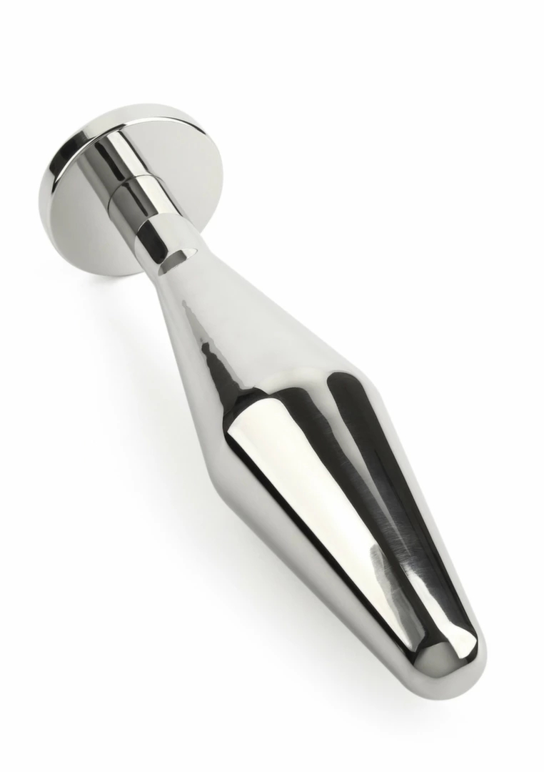 Mr. Steel Classic Plug Large stal nierdzewna, anatomiczny model 12 cm, szeroka podstawa