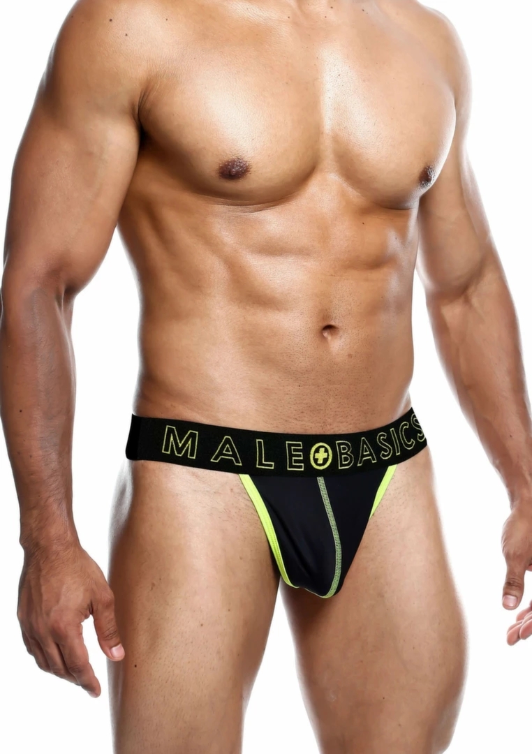 MaleBasics Neon Thong męski neonowy – przewiewny model z ergonomicznym krojem i szeroką gumą