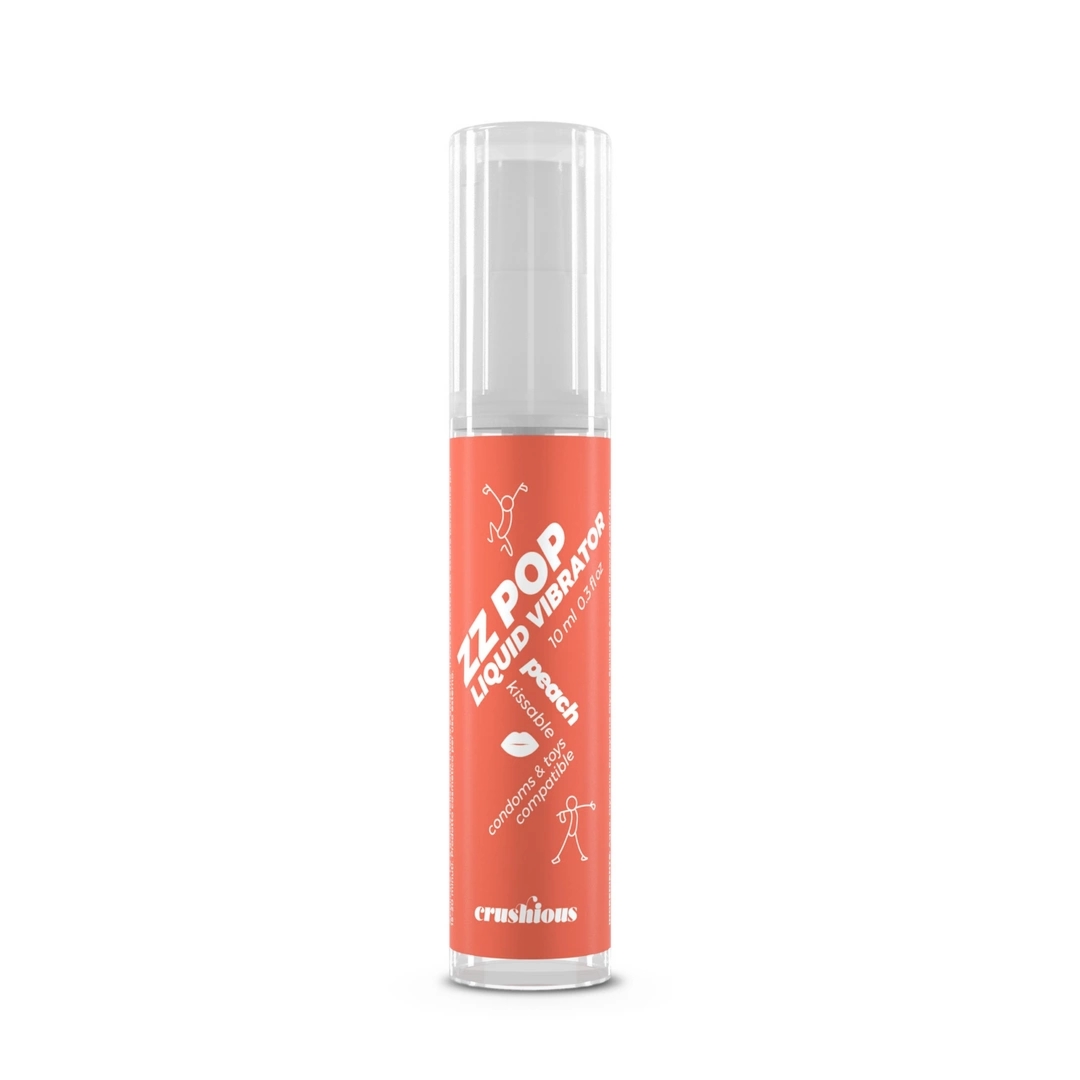 ZZ Pop Kissable Liquid Peach 10 ml – Żel o aromacie brzoskwini, efekt pulsacji zewnętrznej