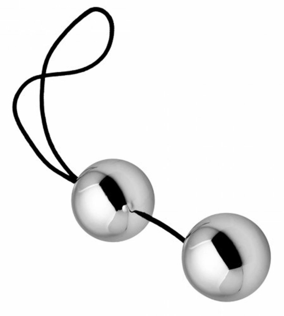 XR Brands Sterling Grey kulki treningowe Kegel stalowo-szare, wodoodporne, ABS/silikon