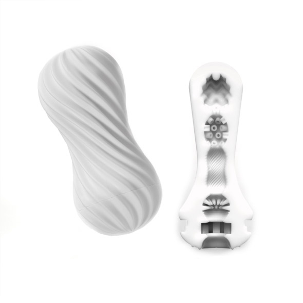 Sexshop - Tenga Flex Masturbation Sleeve Biały Delikatniejszy - Spiralny masturbator