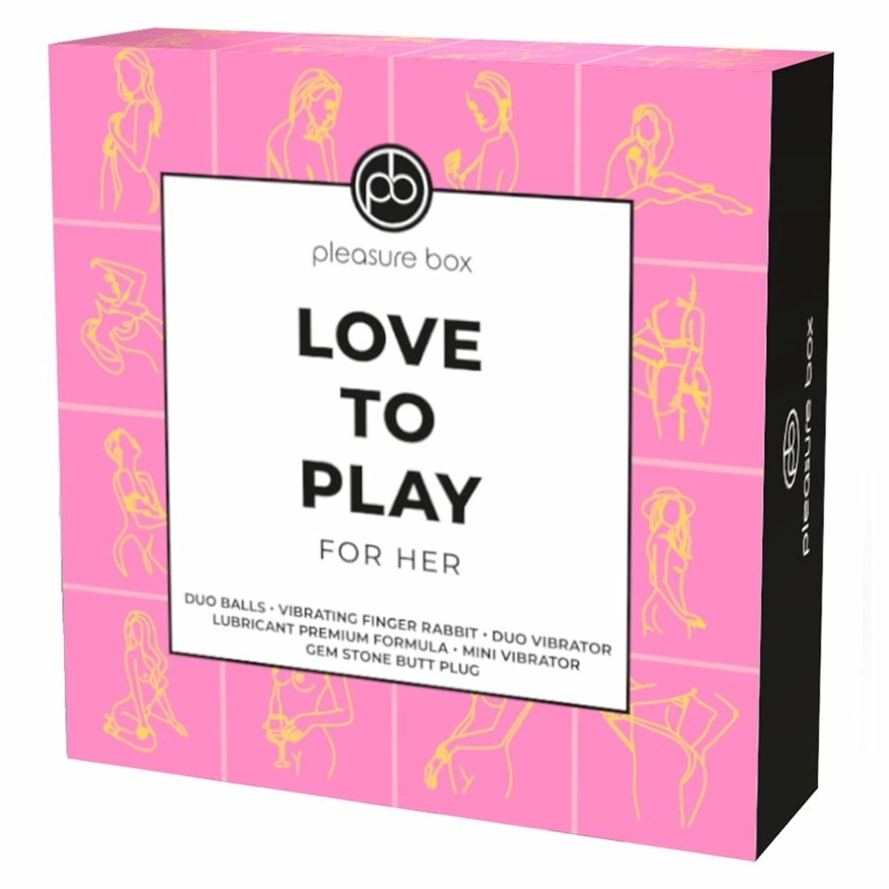 PLEASURE BOX LOVE TO PLAY FOR HER zestaw akcesoriów intymnych dla kobiet, 7 elementów
