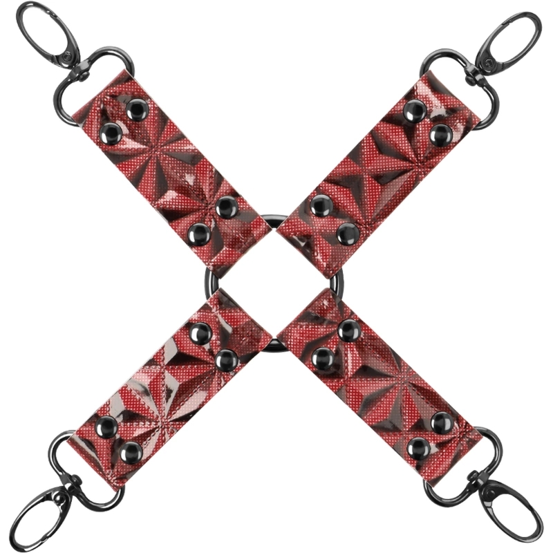 Begme Red Edition – krawat z wegańskiej skóry premium, podszewka neoprenowa, czerwony