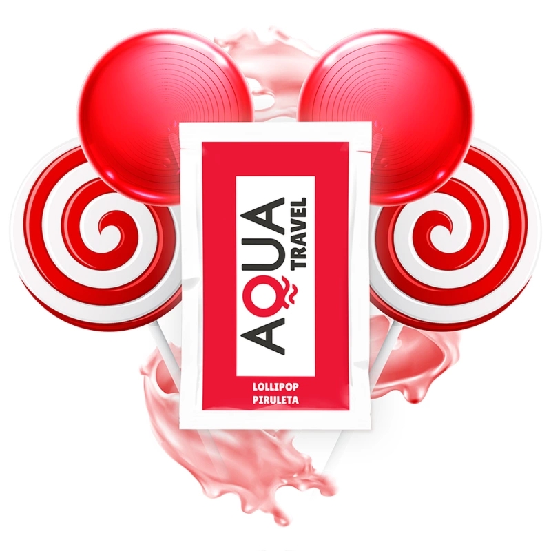AQUA Travel Lollipop Lubrykant wodny o smaku lizaka 6 ml, kompaktowa saszetka