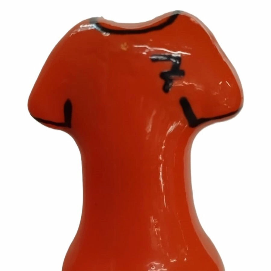 CONDOMERIE Koszulka Lateksowa Pomarańczowa – Artystyczny Model Ręcznie Malowany