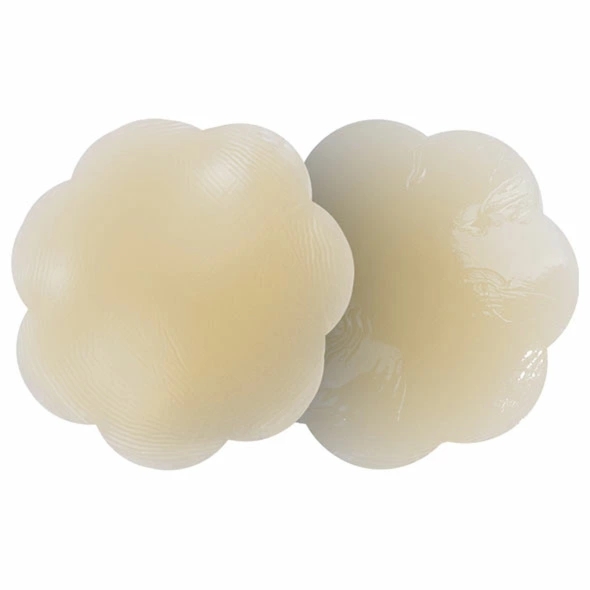 Bye Bra Silicone Nipple Covers Nude – silikonowe osłonki kwiaty, wielorazowe, cieliste, 1 para