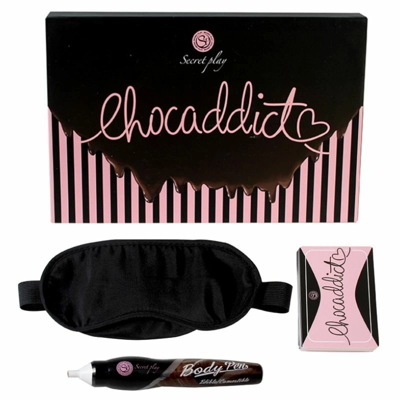 Secret Play Chocaddict – Gra Partnerska z Czekoladowym Pisakiem ES/EN, 40 kart i opaska