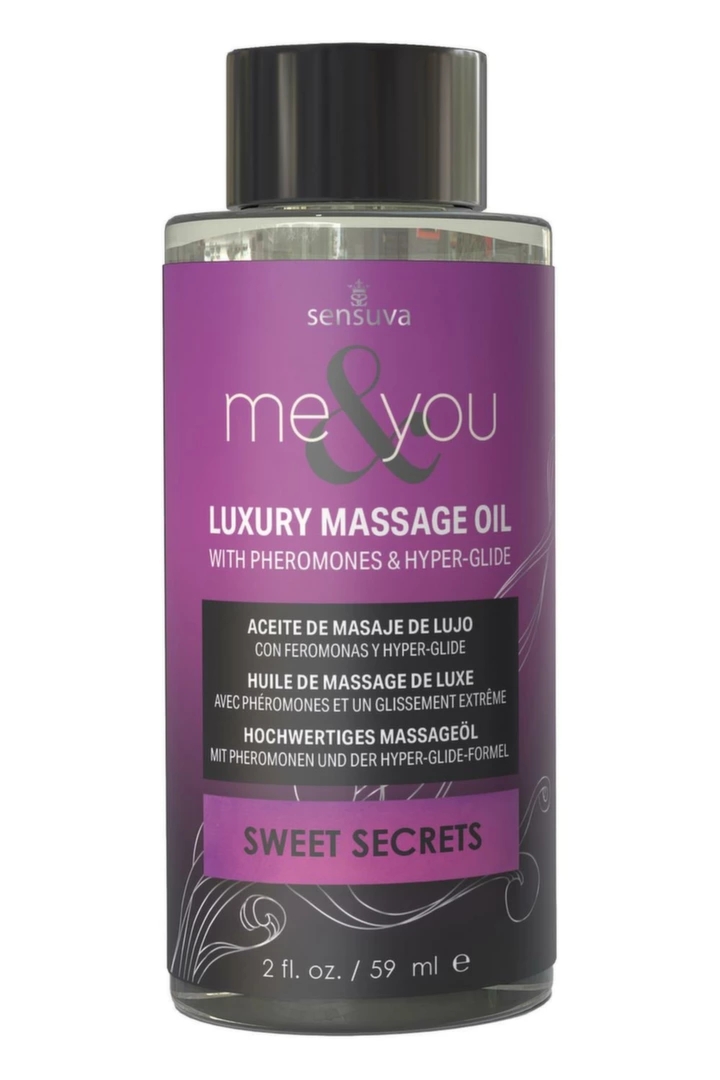 Sensuva Me & You Olejek do masażu Sweet Secrets 59ml, długotrwały poślizg, naturalna formuła