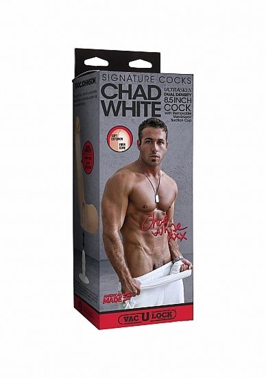 Realistyczny Duży Penis Vac-U-Lock - 8160-19-BX - Chad White 8.5 Inch ULTRASKYN Cock - Vanilla