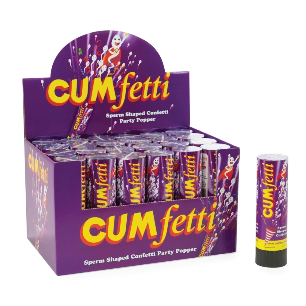 Cumfetti Party Confetti 15 cm – konfetti imprezowe w zabawnych motywach, łatwy wyrzut