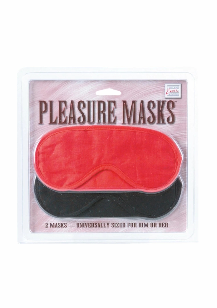 CalExotics Pleasure Masks zestaw 2 komfortowych masek na oczy, anatomiczny kształt, czarne