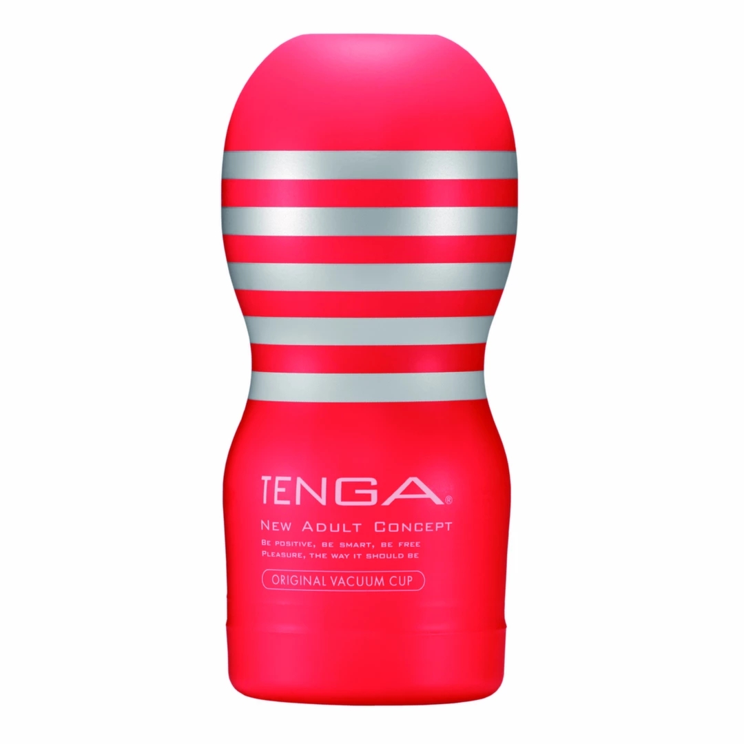 Tenga Original Vacuum Cup Medium – kompaktowa maszyna intymna, czerwona, system podciśnienia