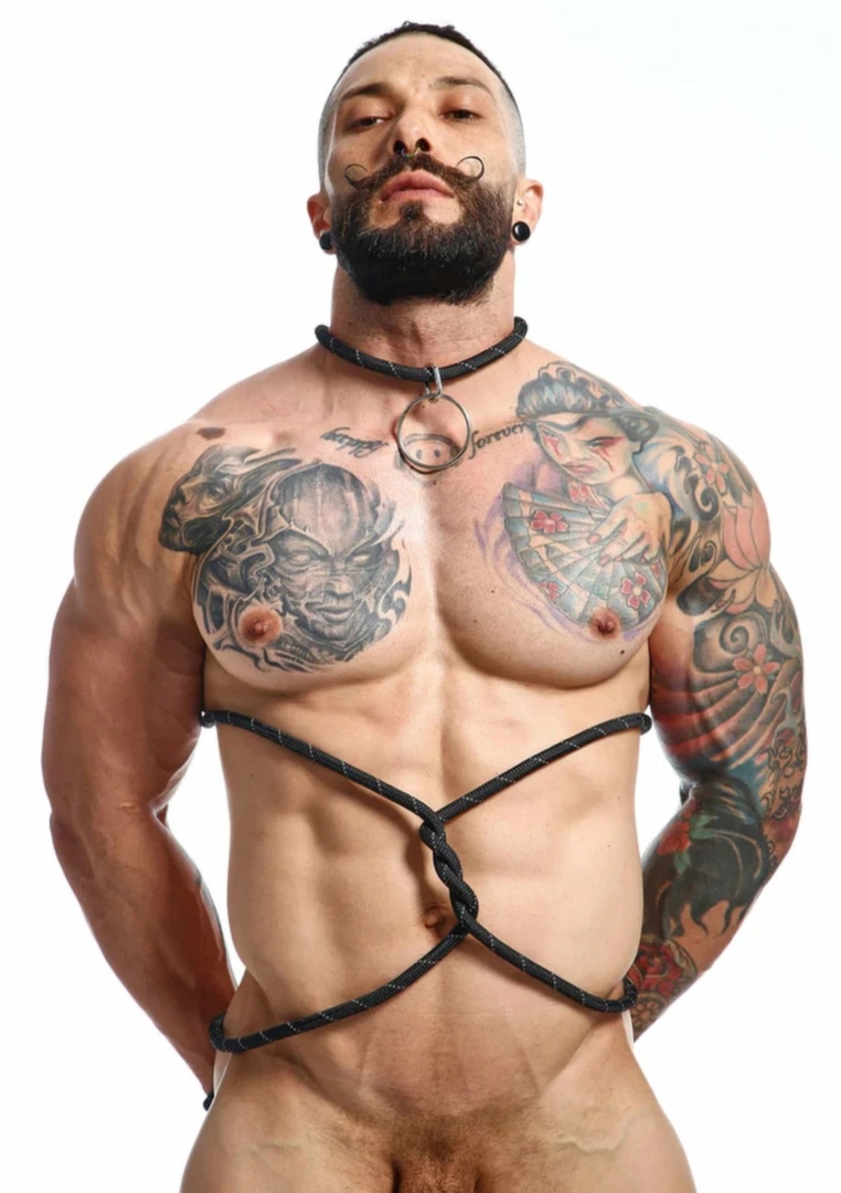 DNGEON Cock Ring Rope – regulowana linka silikonowa medyczna 60 cm, czarna, wodoodporna