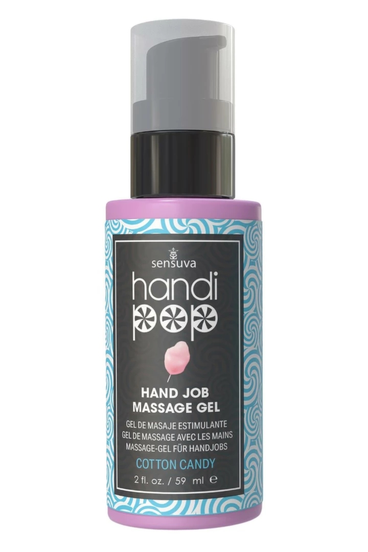 Sensuva Handipop Edible Massage Gel Cotton Candy 59ml jadalny żel do masażu, aromat waty cukrowej
