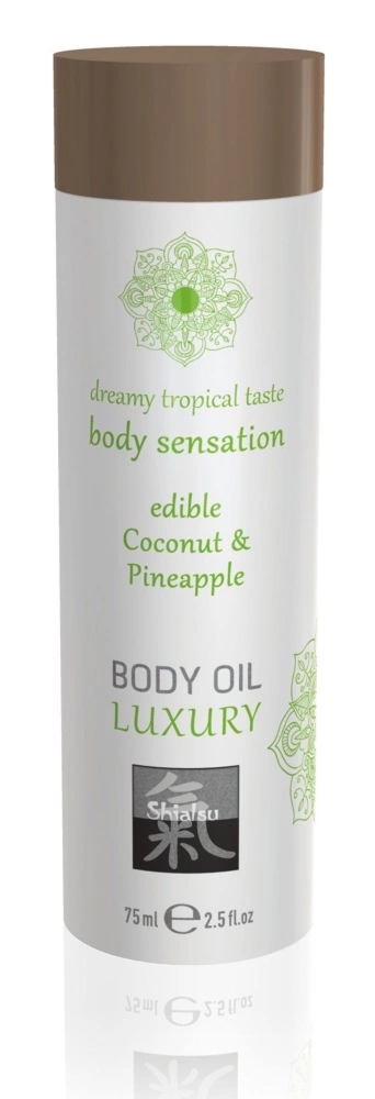 Hot Shiatsu Olejek do masażu kokosowo-ananasowy 75ml – egzotyczny aromat, lekka konsystencja
