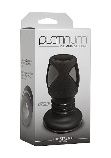 NOWOCZESNA ZATYCZKA ANALNA Z TUNELEM CZARNA 0103-54-BX - The Stretch - Medium - Black