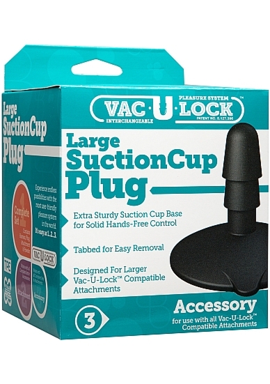 Vac-U-Lock Podstawka z Przyssawką do Dildo - Black Suction Cup Plug - Large - 1010-10-BX