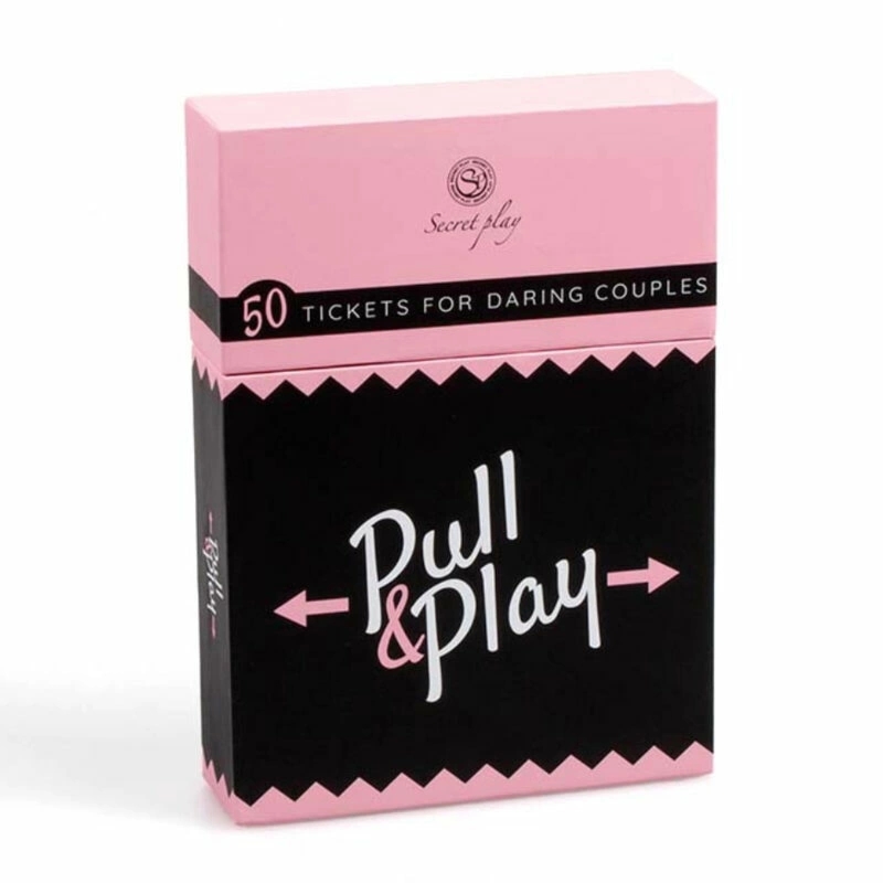 Secretplay Pull & Play – Gra Karciana dla Par, 100 Wyzwań, Wielojęzyczna, 50 Kart