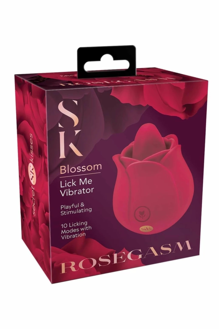 SECRET KISSES Rosegasm Rose Blossom Licker – kompaktowy masażer 10 trybów, ładowanie USB
