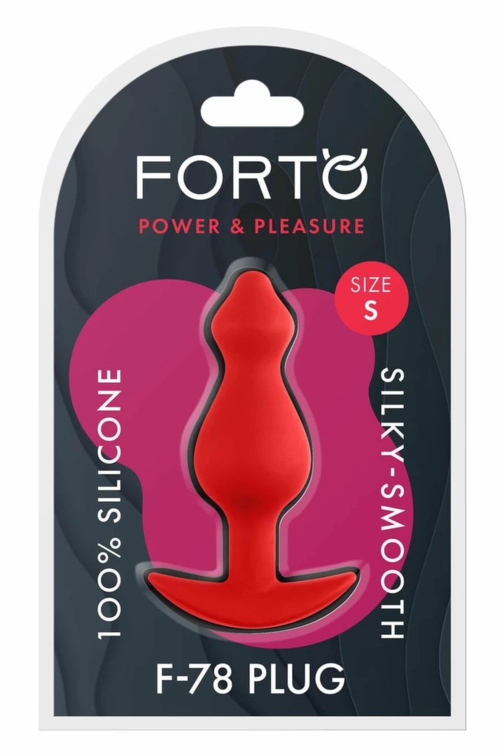 FORTO F-78 POINTEE PLUG SMALL RED silikonowy anatomiczny korek segmentowy, mały, czerwony