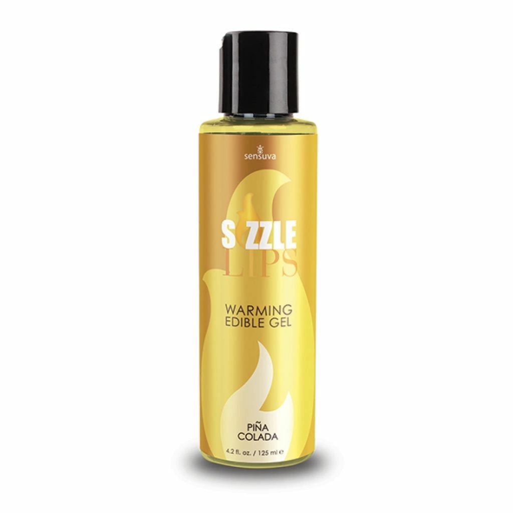 Sensuva Sizzle Lips Pinacolada – żel rozgrzewający jadalny 125ml, masaż, aromat pinacolady